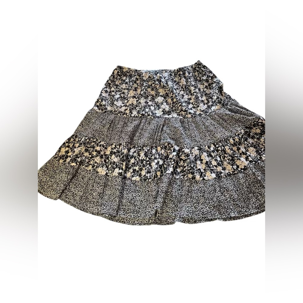 Susan Graver Black and White Bubble Midi Skirt